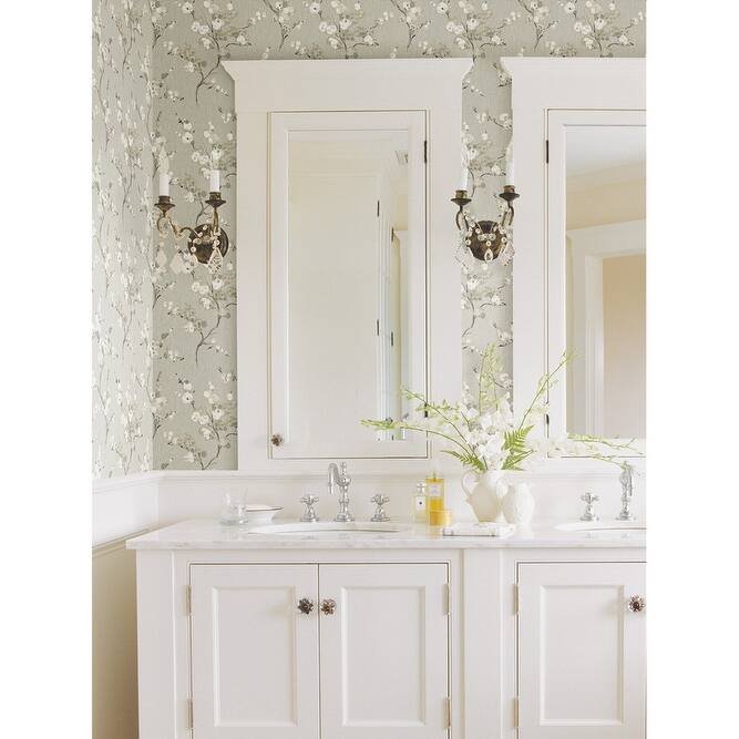 NuWallpaper Grey Mirei Peel & Stick Wallpaper