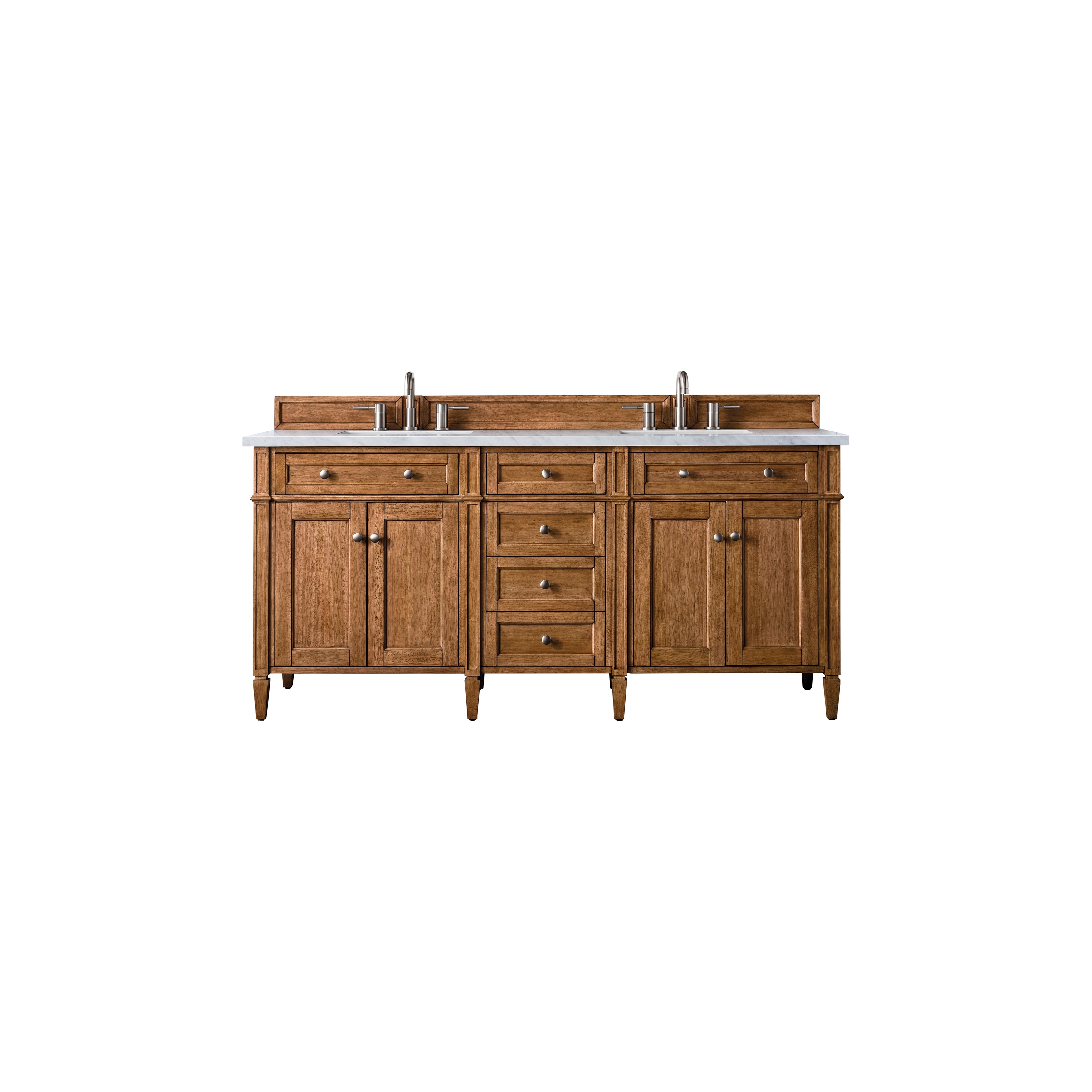 James Martin Vanities Brittany 72" Double Vanity, Saddle Brown