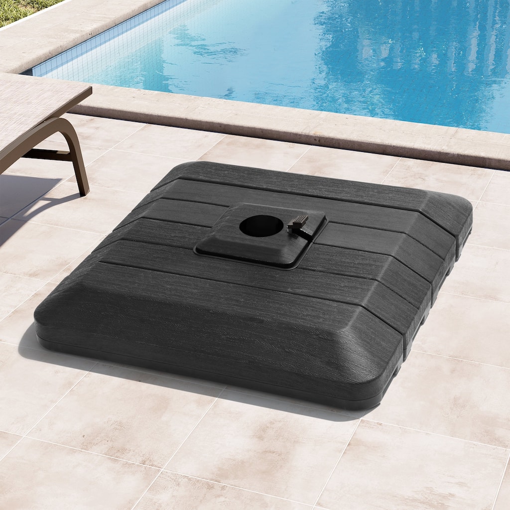 4-Piece 350 lbs Sand Water Fillable Weighted Cantilever Offset Umbrella Base by Crestlive Products