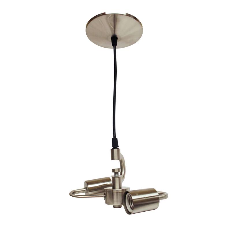Pendant Light 2-Light Brushed Nickel Vintage Ceiling Fixture - 6.25