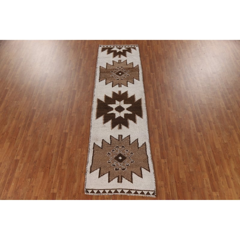 Anatolian Runner Rug Hand-knotted Wool Carpet - 3'2"x 11'7"