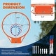 preview thumbnail 4 of 5, 18" Basketball Rim Wall Door Mounted Basketball Hoop Replacement