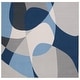 preview thumbnail 23 of 39, SAFAVIEH Odyssey Zulfiye Mid-Century Modern Rug 6'7" Square - Grey/Blue Navy - Square