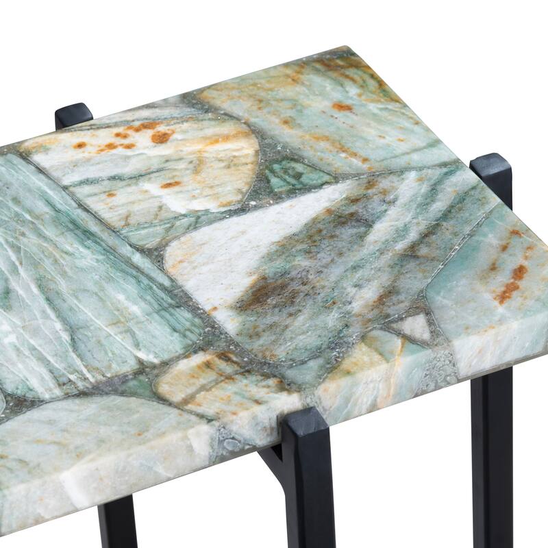 42.25 in. Green Quartz Accent_Console_Sofa Table