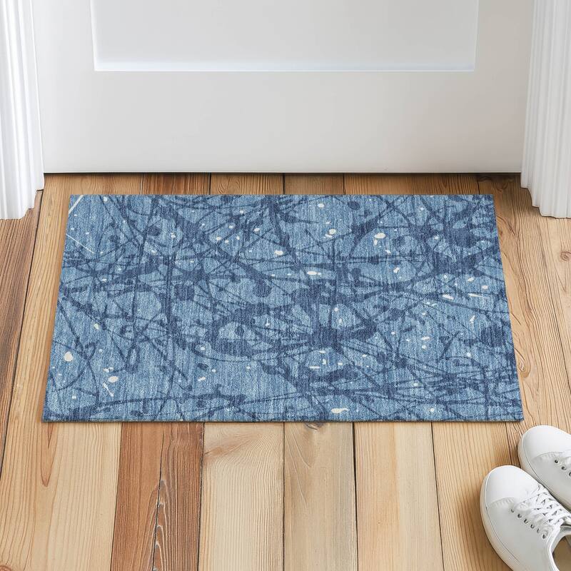 Machine Washable Indoor/ Outdoor Modern Campo Chantille Rug