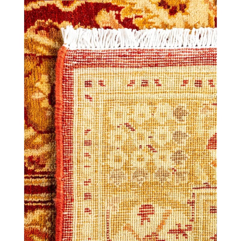 Overton Hand Knotted Wool Vintage Inspired Traditional Ottoman Red Runner Rug - 2' 6" x 10' 5"