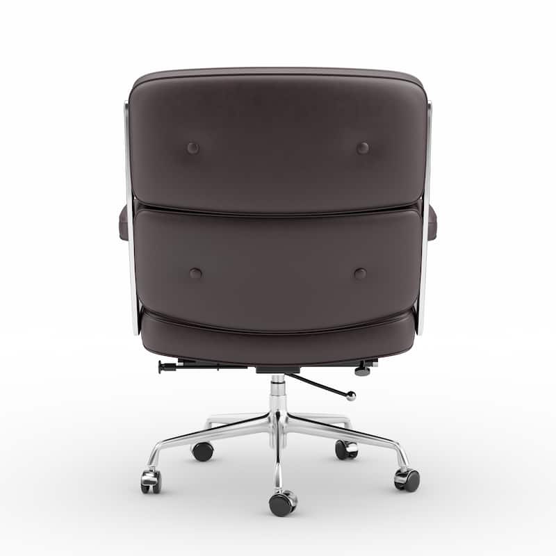 Mid-Back Ergonomic Executive Lobby Chair with Lumbar Support - N/A