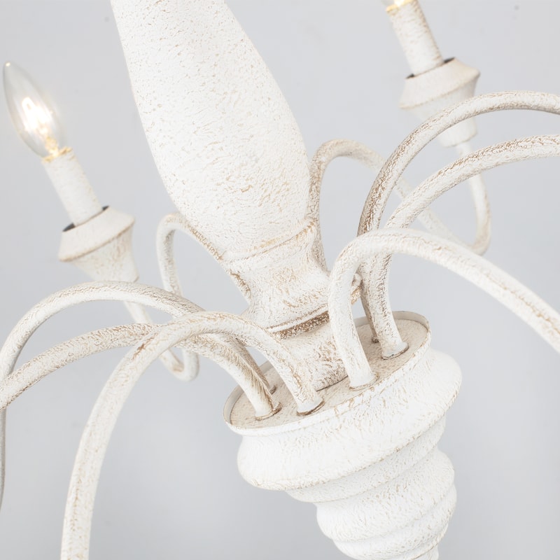 8-Light Vintage Candlestick Hanging Chandelier Lighting for Kitchen Island