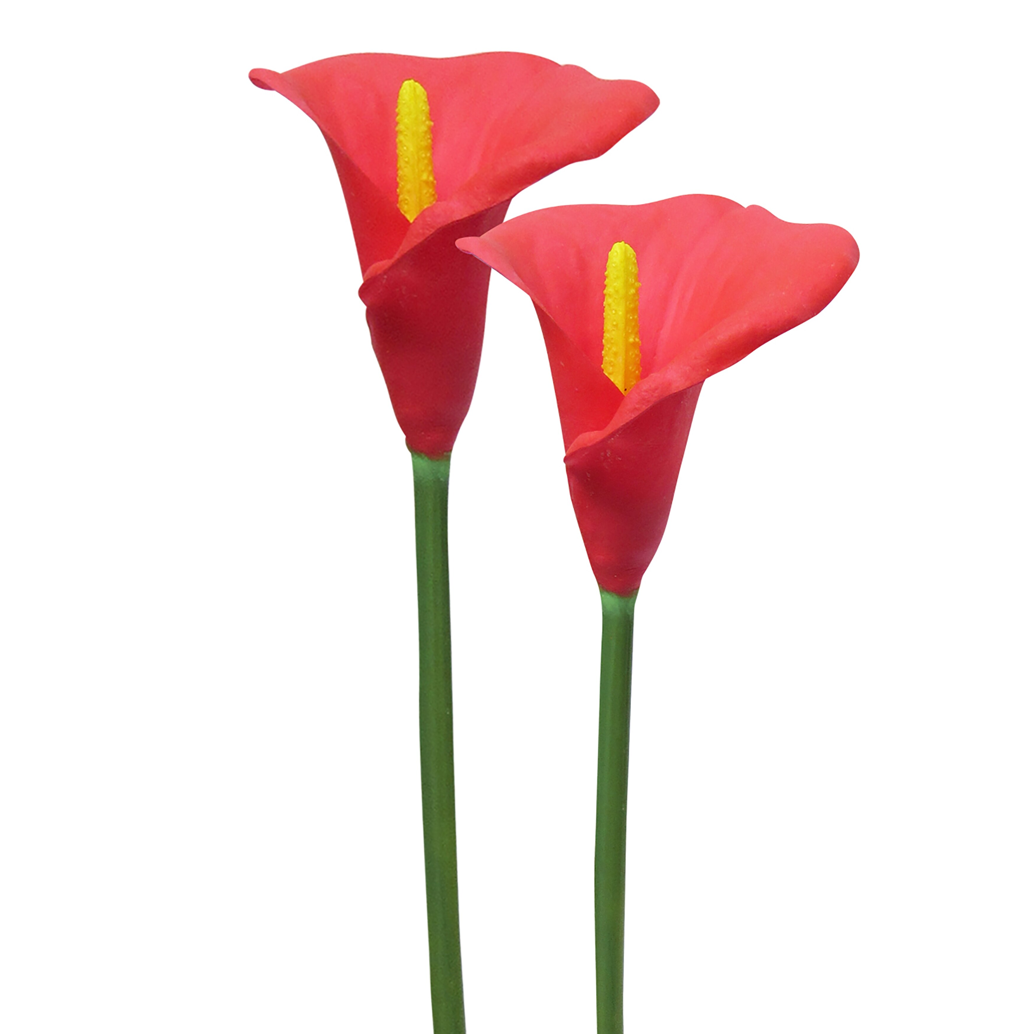 Artificial Yellow Calla Lily Spray Real Touch Silk Wedding Flowers Bouquet Stem 