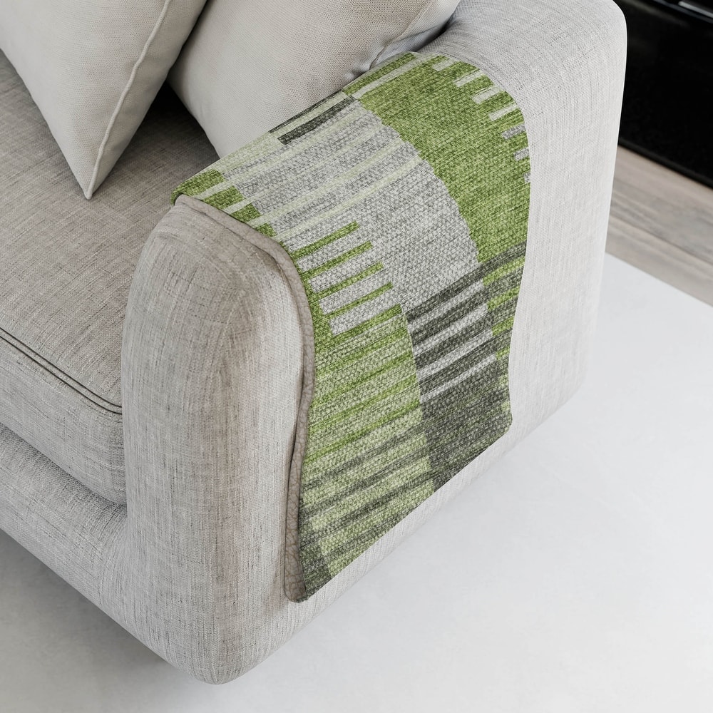 Premium Machine Washable Contemporary Sherpa Throw Blanket