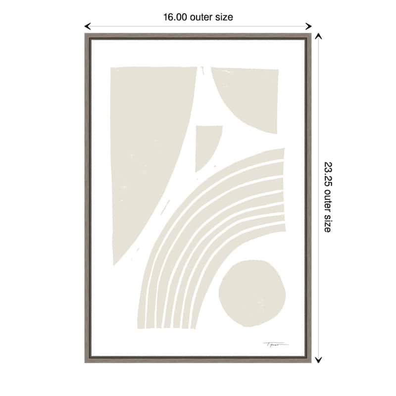 Reflecting Shapes Neutral by Statement Goods Canvas Art Framed - Sylvie Greywash