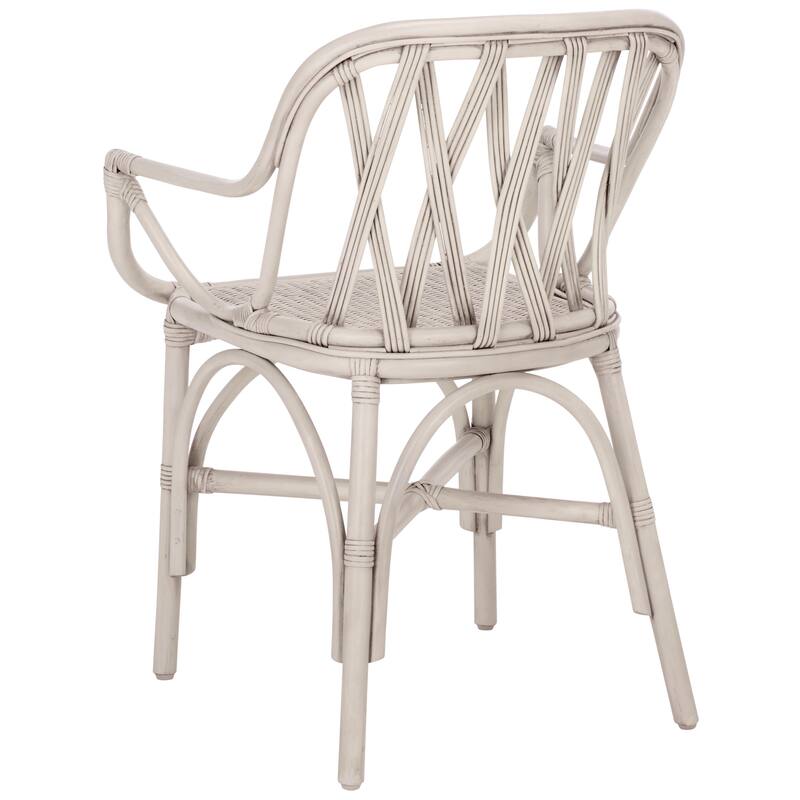 SAFAVIEH Home Serafima Rattan Arm Chair (Set of 2) - 22"W x 22"D x 33"H