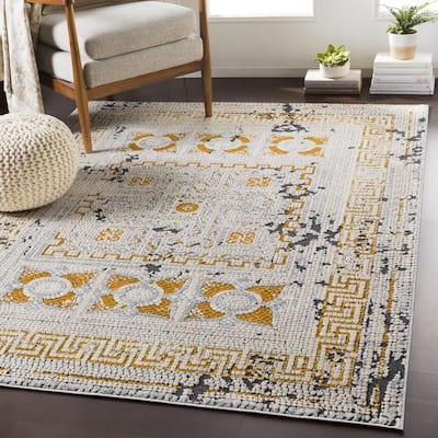 Livabliss Padua Distressed Mosaic Area Rug