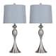 Option Brushed Nickel/Light Blue Linen