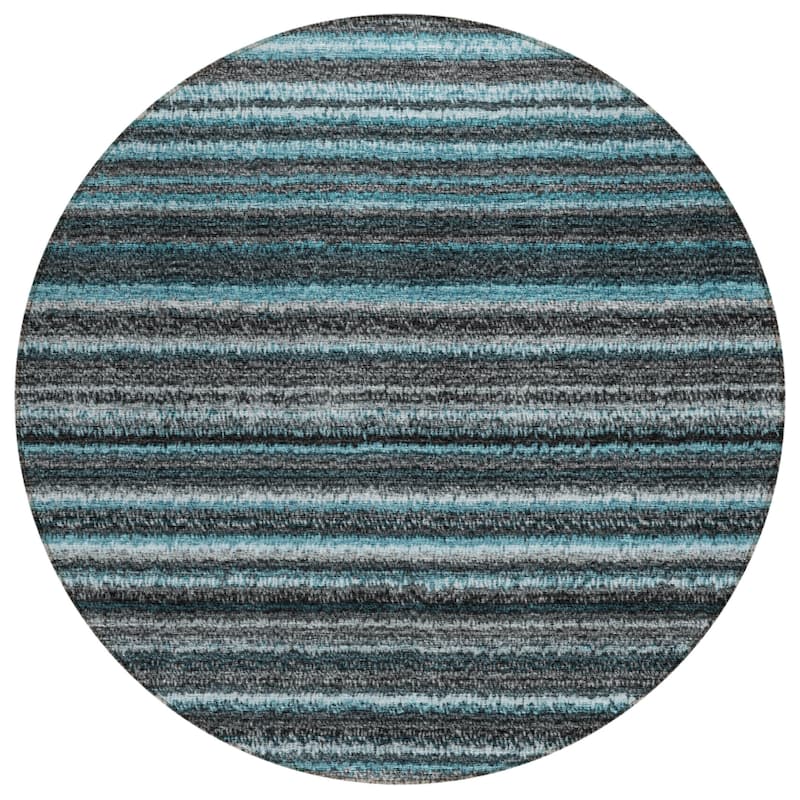 Machine Washable Indoor/ Outdoor Chantille Stripes Rug