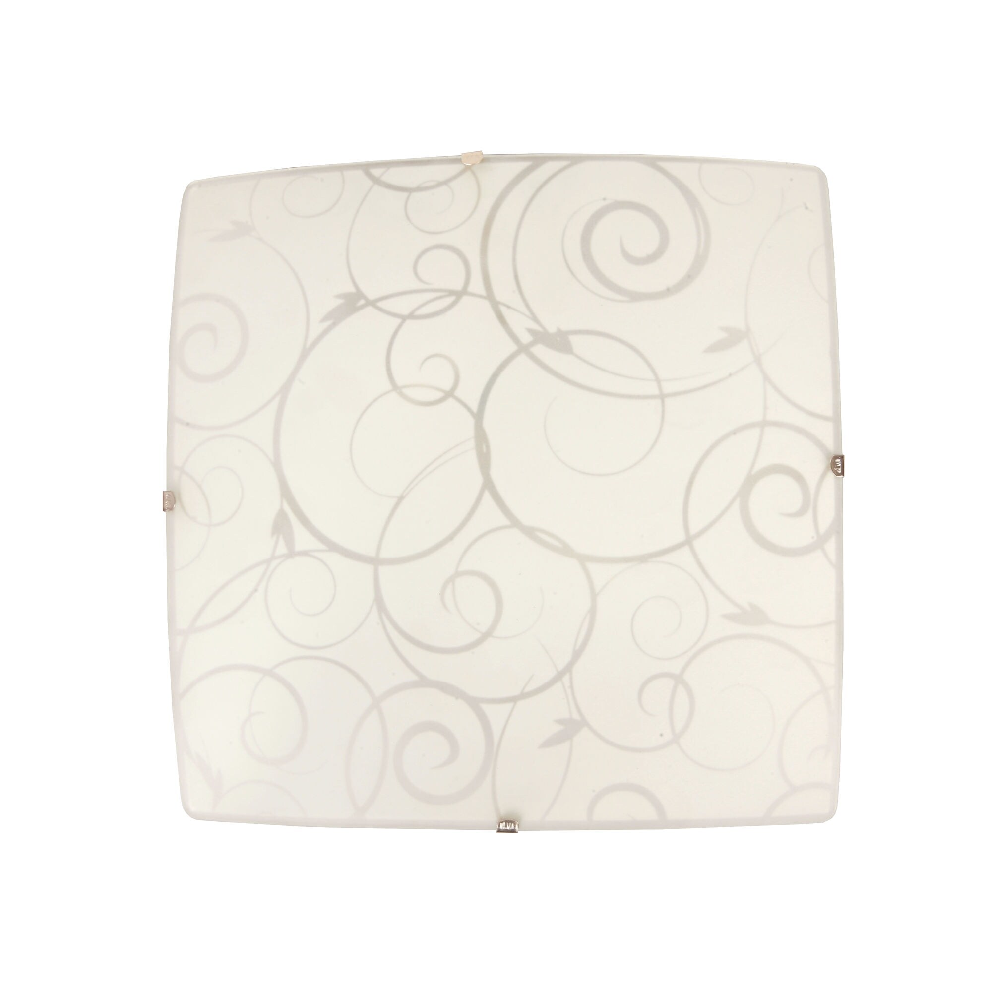 Simple Designs Square Flushmount Ceiling Light with Scroll Swirl Design -  9.87 undefined 9.87 undefined 3.25 in - On Sale - Overstock - 35378677