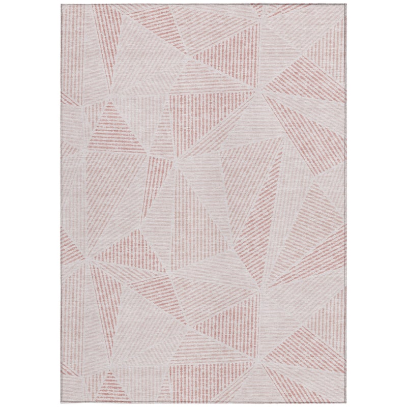 HomeRoots Geometric Transitional Rectangle Outdoor Rug