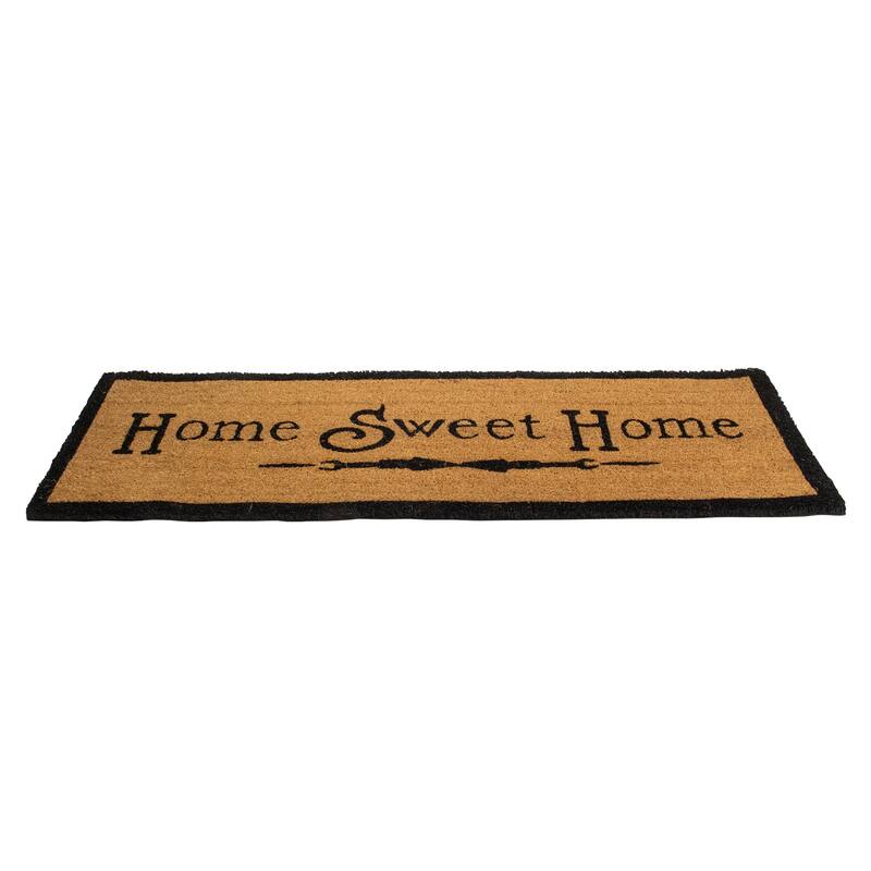 Natural Coir Rectangular "Home Sweet Home" Doormat 16" x 48" - 48