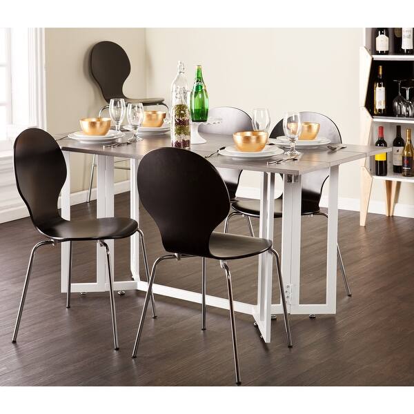 slide 2 of 8, SEI Furniture Driness Grey Drop Leaf Table