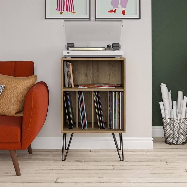 Novogratz Concord Turntable Stand On Sale Overstock 19975838 Natural