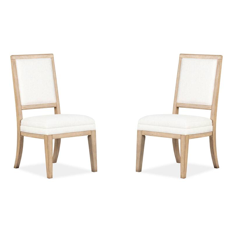 Magnussen Home Coventry Honey Maple Upholstered Side Chair Two Pack - 20''W x 23.63''D x 37.88''H - 20''W x 23.63''D x 37.88''H - Set of 2 - Honey Maple - Dining Height