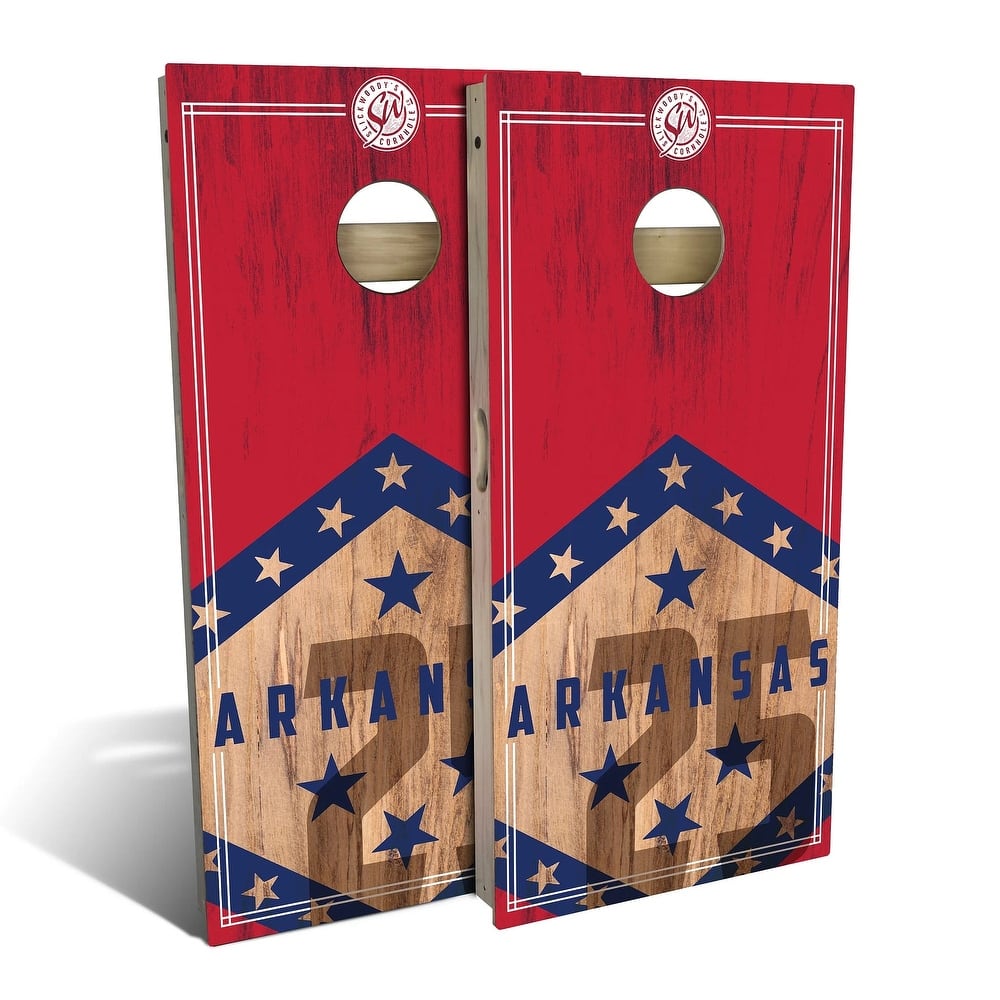 Arkansas State Flag 2.0 Outdoor Cornhole Board Set