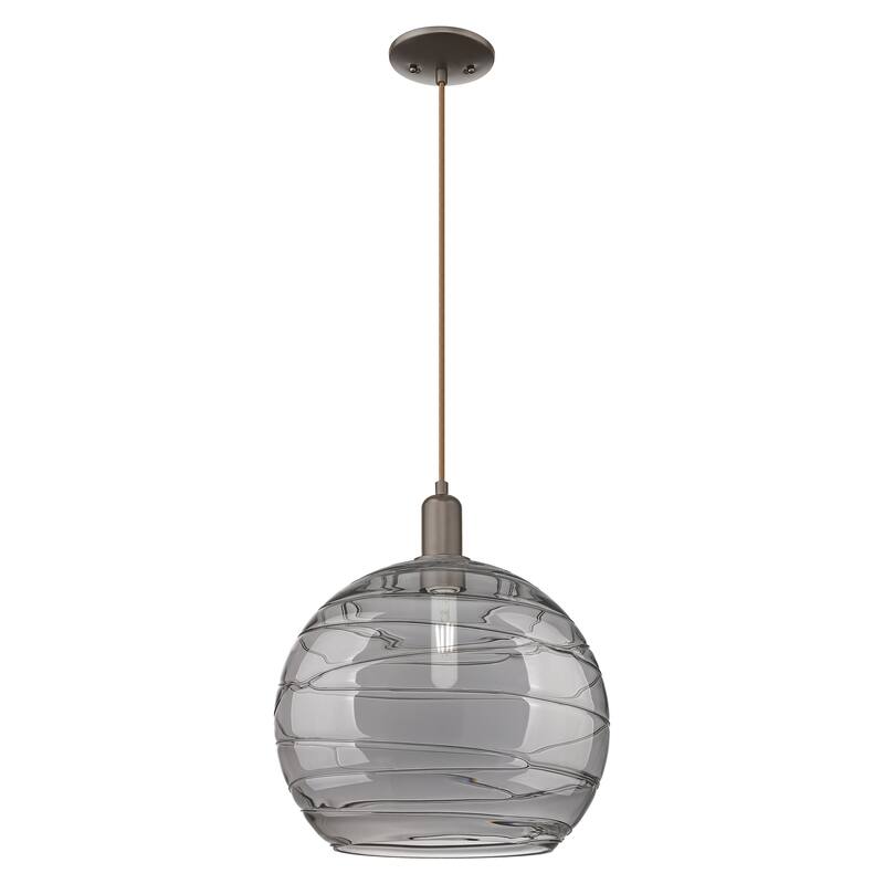 Innovations Lighting Endless Possibilities Arcadia - Athens Deco Swirl - 1 Light 14" Cord Hung Mini Pendant - Oil Rubbed Bronze