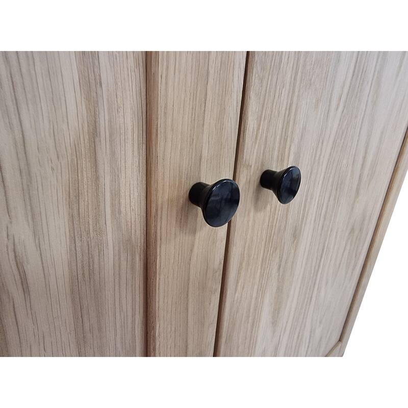 Palace Imports Premium 100% Solid European Oak Hardwood Bathroom Storage Cabinet with Shaker Doors - 32" Wide, 71.5" Tall