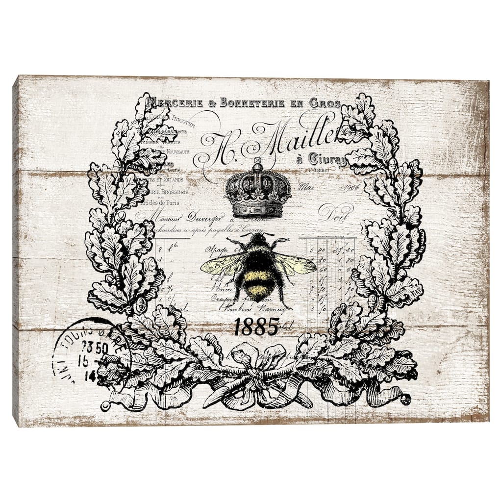 Antique Bee Canvas Art Print