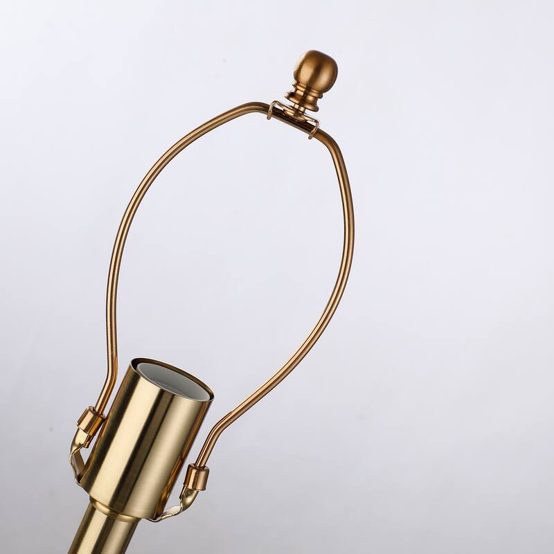 Gold Metal Alabaster Stone Table Lamp Accent Buffet Bedside Lamp
