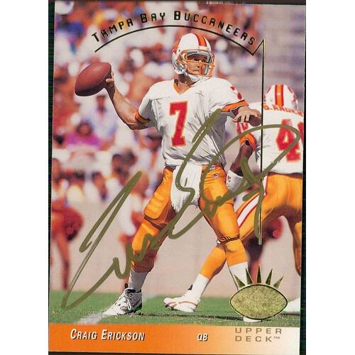 Shop Signed Erickson Craig Tampa Bay Buccaneers 1993 Upper Deck