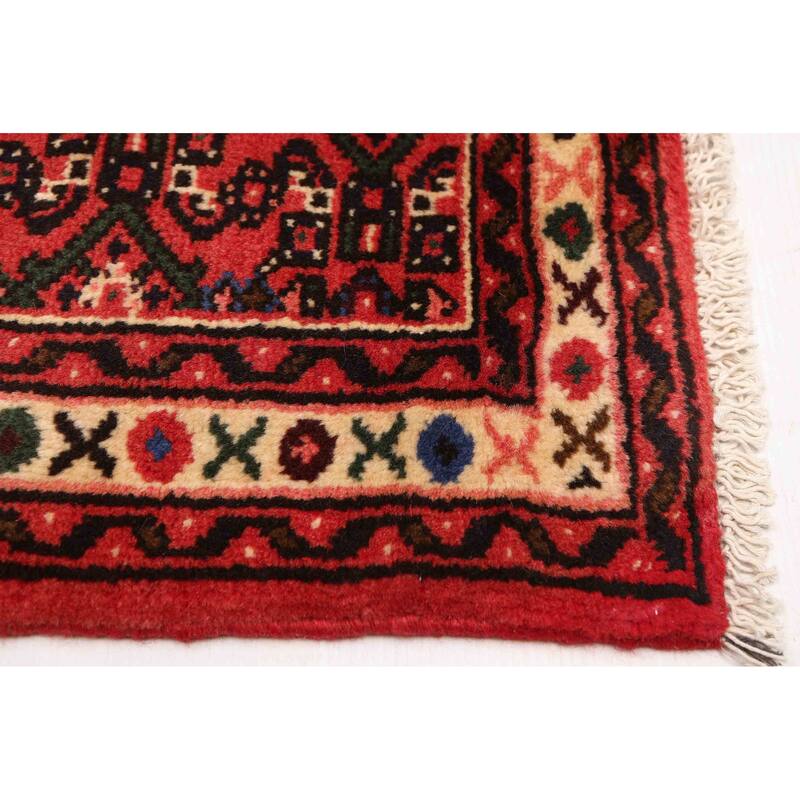 ECARPETGALLERY Hand-knotted Andelz Red Wool Rug - 2'6 x 9'5