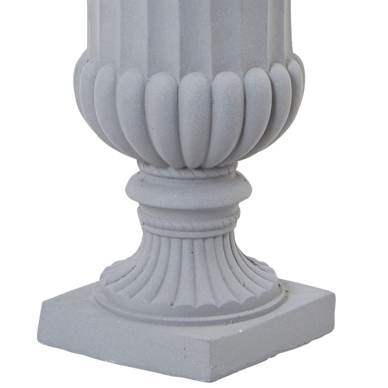 Vintage Topiary Plant - 30" Indoor Outdoor DÃ©cor - Gray Urn - Green Leaves - Home Garden Accent - 0.21ft.