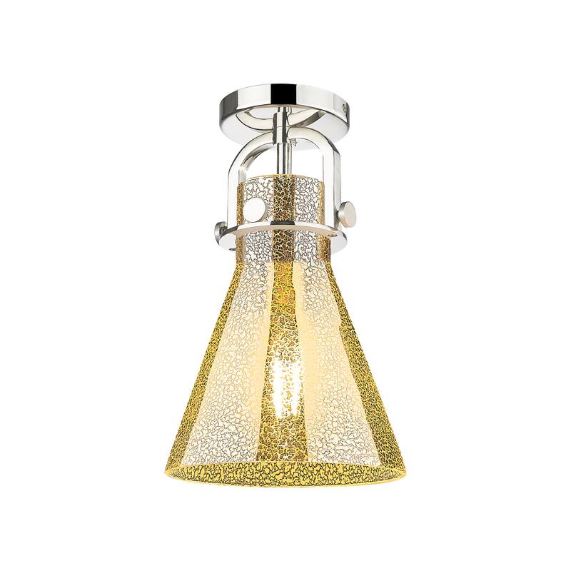 Innovations Lighting Downtown Urban - Newton Cone - 1 Light 8" Arched-Frame Flush Mount