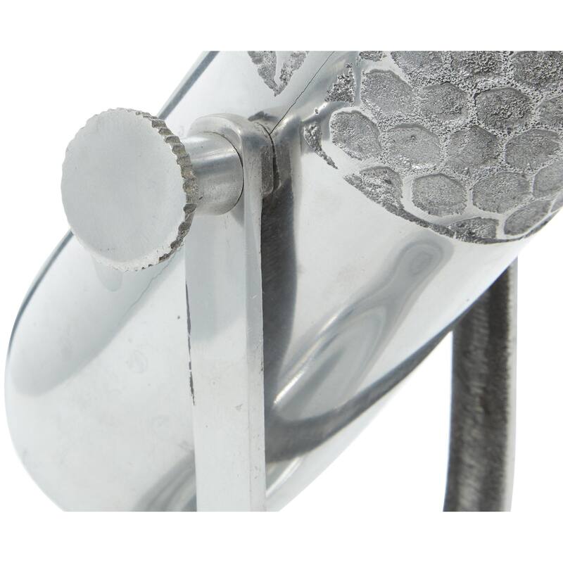 Silver Aluminum Metal Microphone Decorative Sculpture