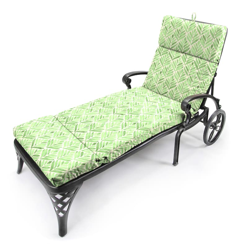 72" x 22" Outdoor Chaise Lounge Cushion with Ties and Loop - 72'' L x 22'' W x 3.5'' H