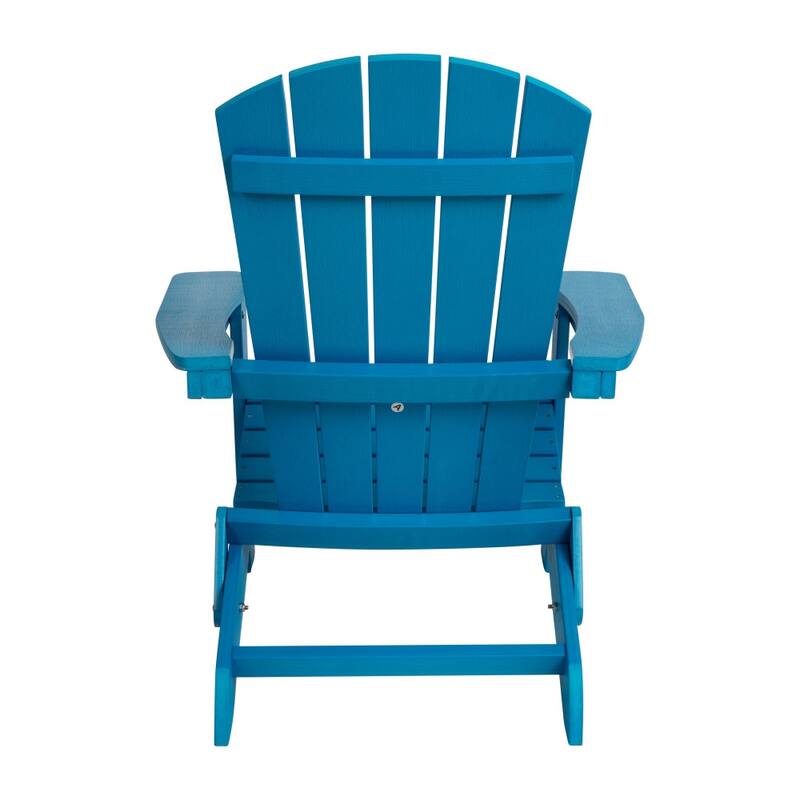 All-Weather Poly Resin Folding Adirondack Chair - Patio Chair