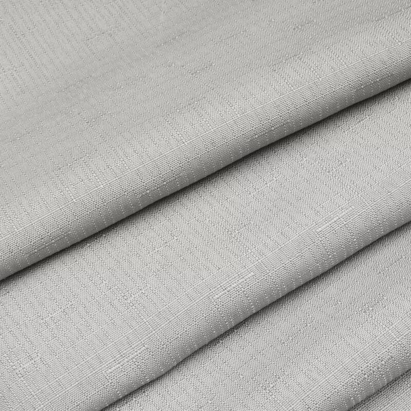 No Hook Slub Linen Texture Shower Curtain with PEVA Snap-in Liner
