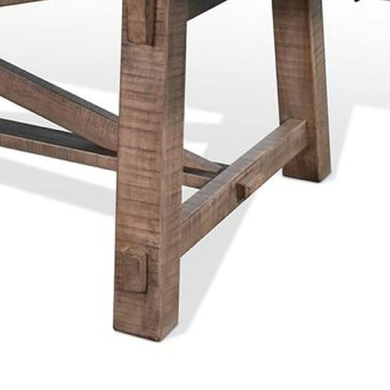 Veny Extendable Dining Table, 108-140 Inch 8 to 14 Seater, Brown Mahogany Wood - Light Brown