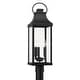 preview thumbnail 1 of 5, 3-light Outdoor Post-Lantern w/ Clear Glass Black