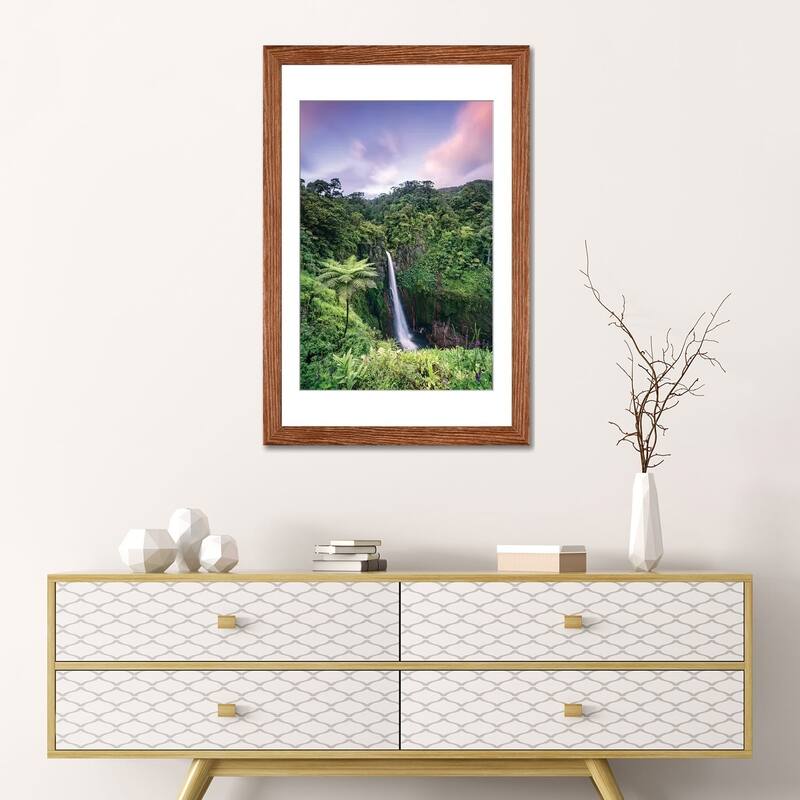 iCanvas "Waterfall At Sunset, Costa Rica" by Matteo Colombo PFA