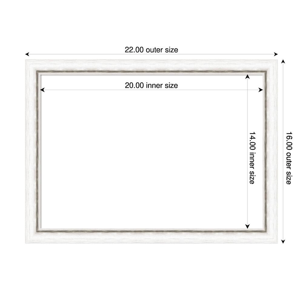 Amanti Art Morgan White Blue Framed Dry Erase Magnetic Board