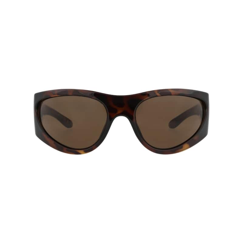 Gucci Shield-Frame Injection Sunglasses - Havana Havana Brown - Multi - Brown Lens