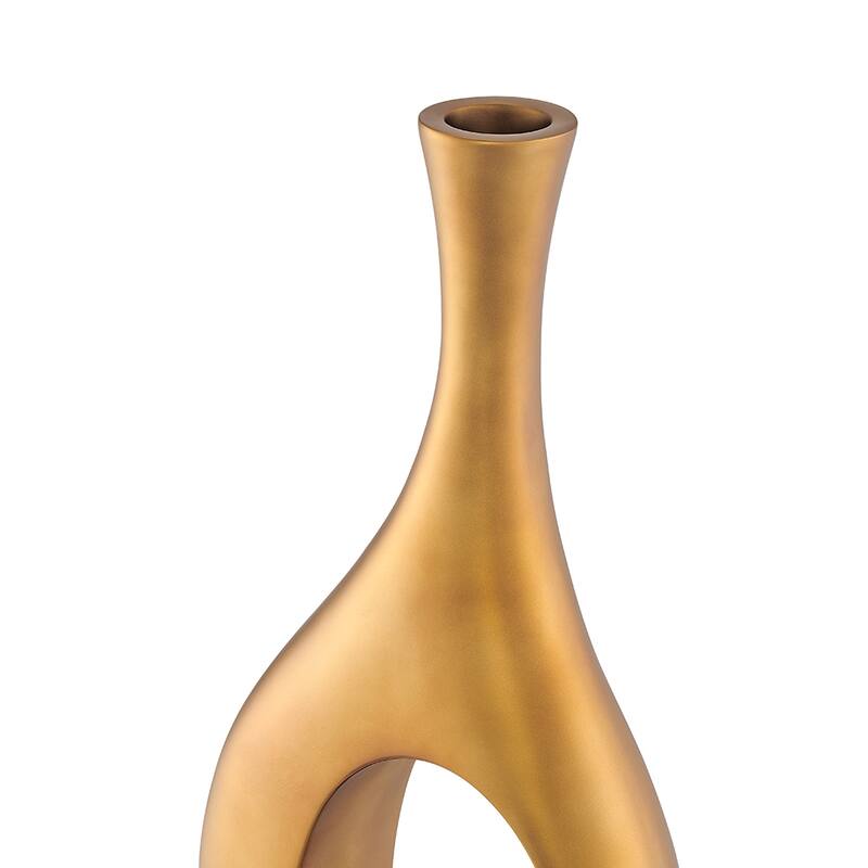 Trombone Modern Handmade Resin Vase