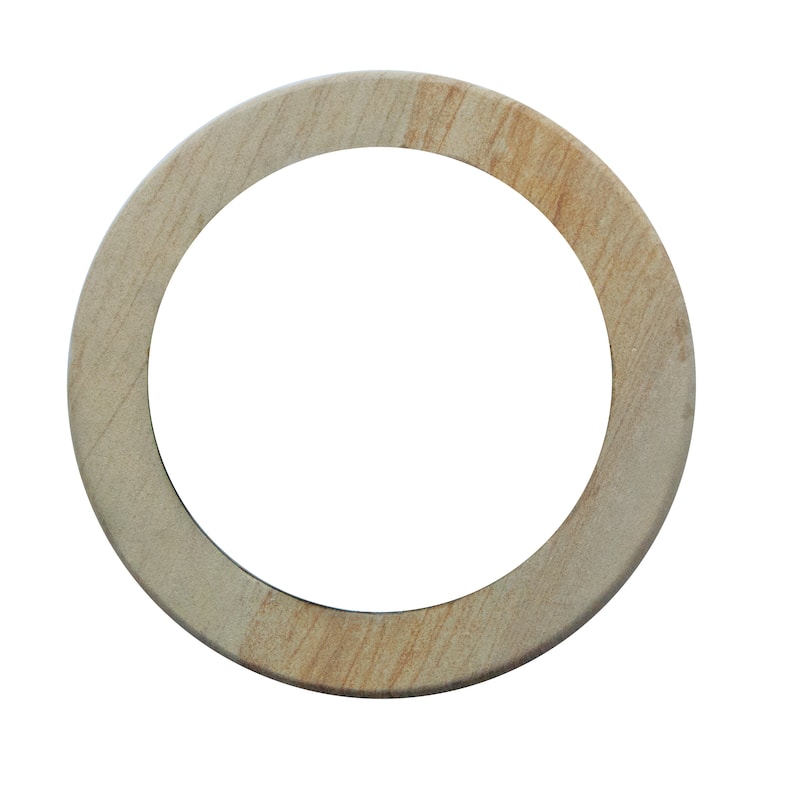 Sandstone Wall Mirror - 13.3"L x 13.3"W x 1.0"H - Natural - 13.3"L x 13.3"W x 1.0"H