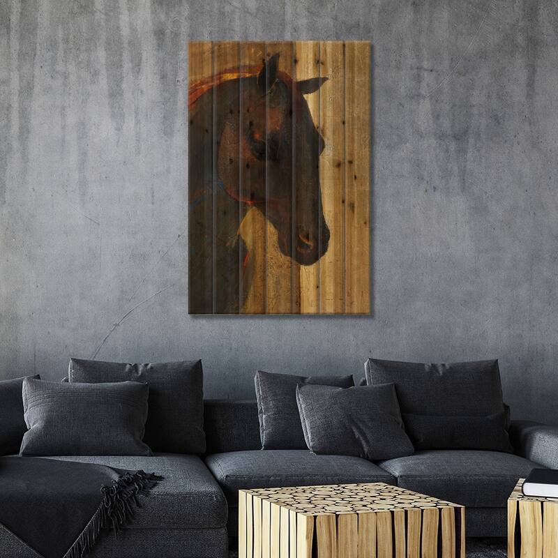 Trojan Horse I Print On Wood by Albena Hristova - Multi-Color