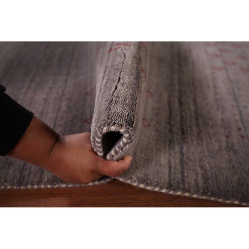 Gabbeh Indian Area Rug Handmade Wool Carpet - 5'2"x 7'10"