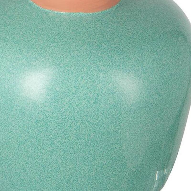 8" Blue And Brown Mottled Ceramic Round Table Vase - 8.30