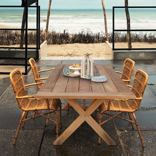 Chic teak dining store table