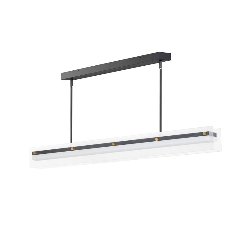 Maxim 21194 Spectre 48" Wide LED Linear Pendant - Black / Natural Aged Brass